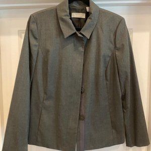 Liz Claiborne Jacket, Fully Lined, Dark Gray, Size 14